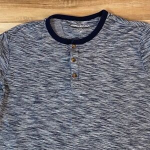 Banana Republic Navy Patterned Long Sleeve Shirt
